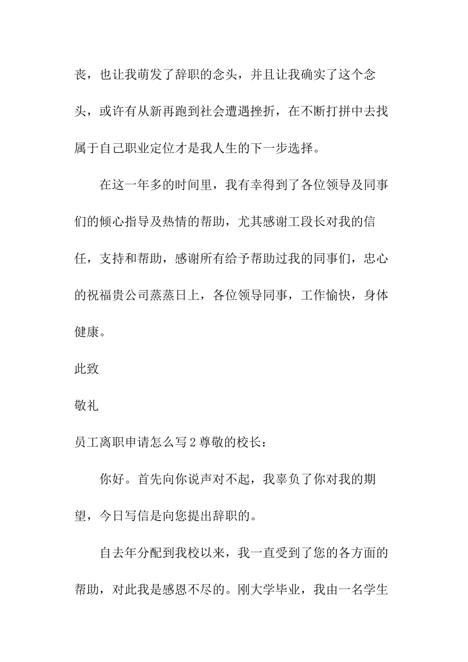员工离职申请怎么写_第2页