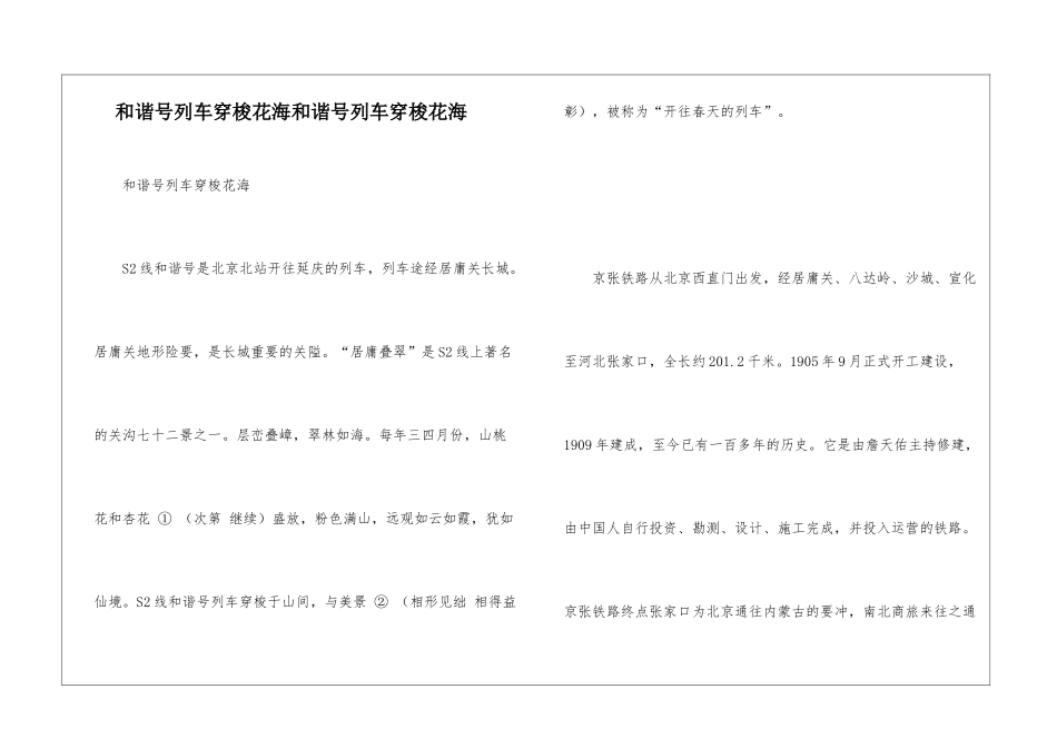 和谐号列车穿梭花海和谐号列车穿梭花海-_第1页