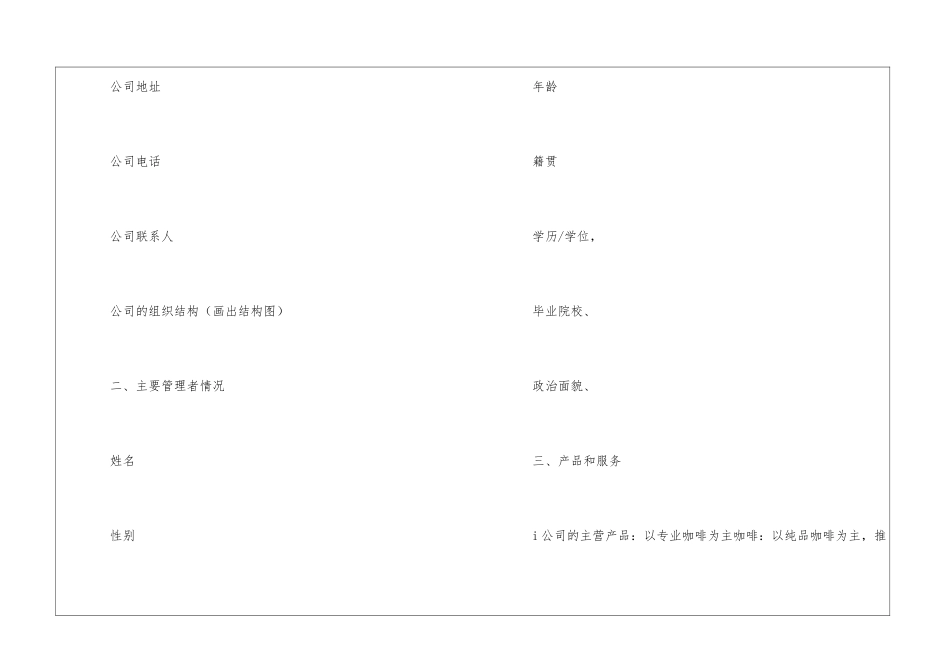 咖啡屋创业计划书10篇_第3页