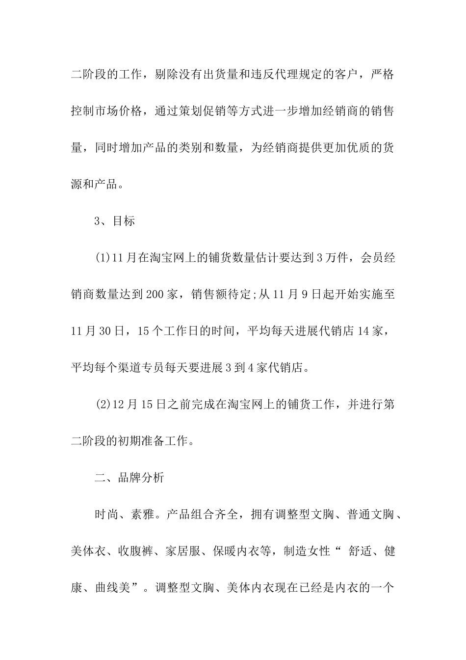 品牌衣服网络销售计划书_第3页