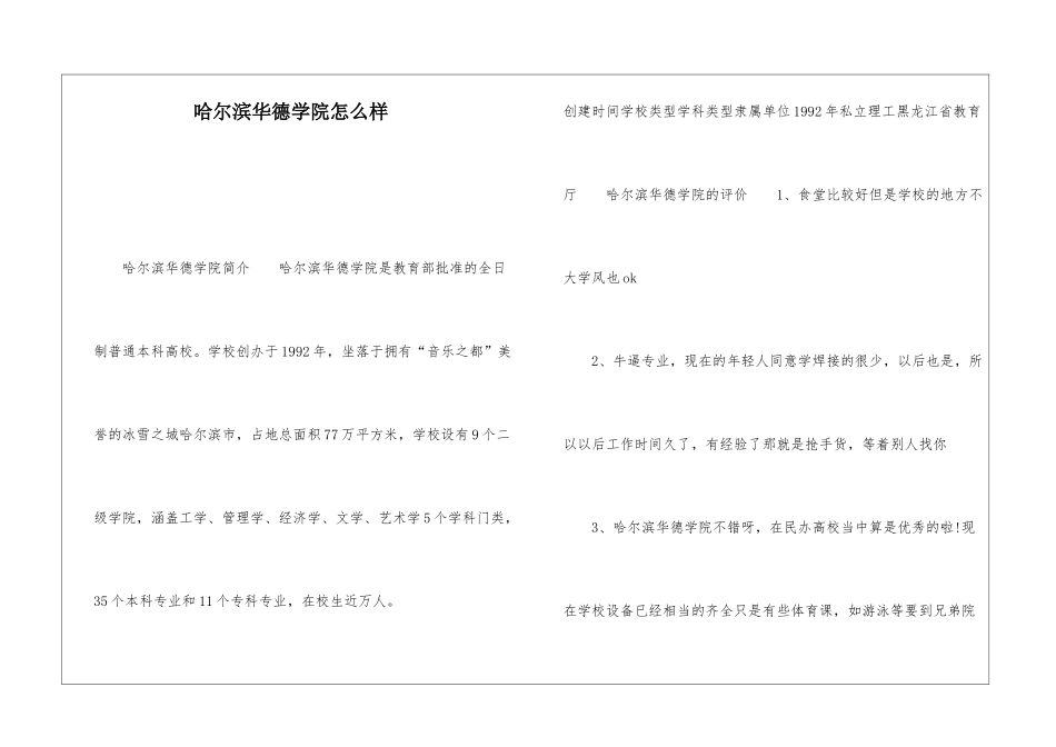 哈尔滨华德学院怎么样_第1页
