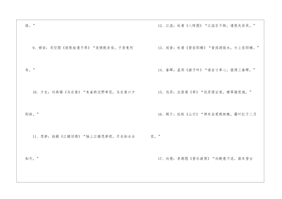 唐诗中最唯美的名字大全_第2页