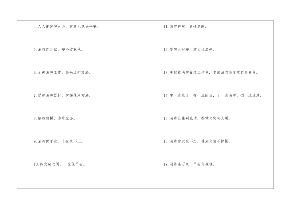 商场消防安全提示语_第3页