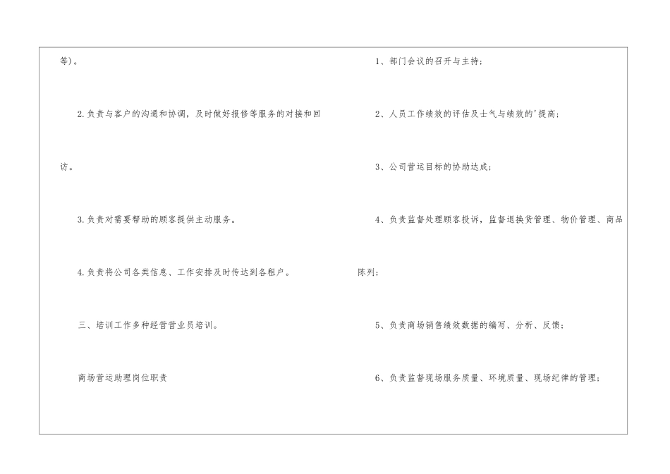 商场营运助理岗位职责_第3页