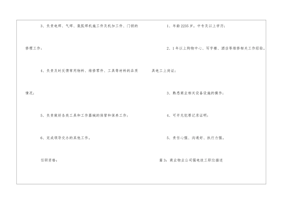 商场营运助理职位描述--_第3页