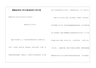 商超业务员工作计划-业务员工作计划