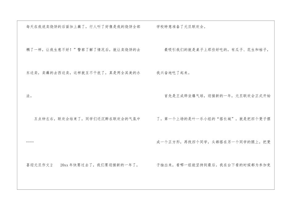 喜迎元旦作文_第3页