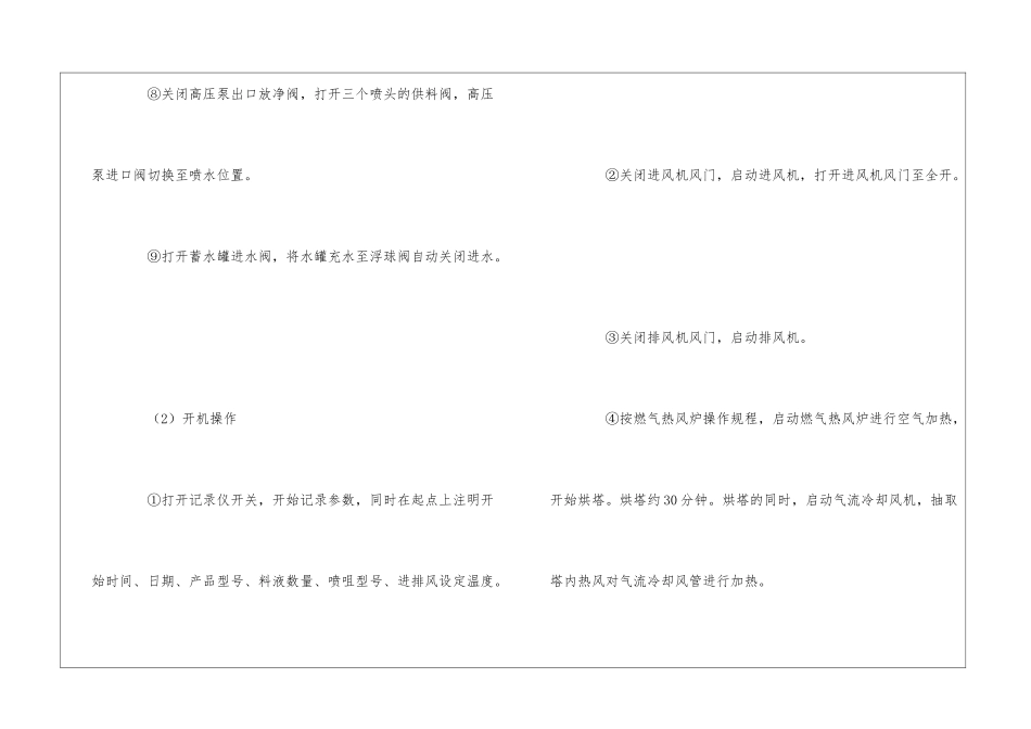 喷雾干燥塔操作规程_第3页