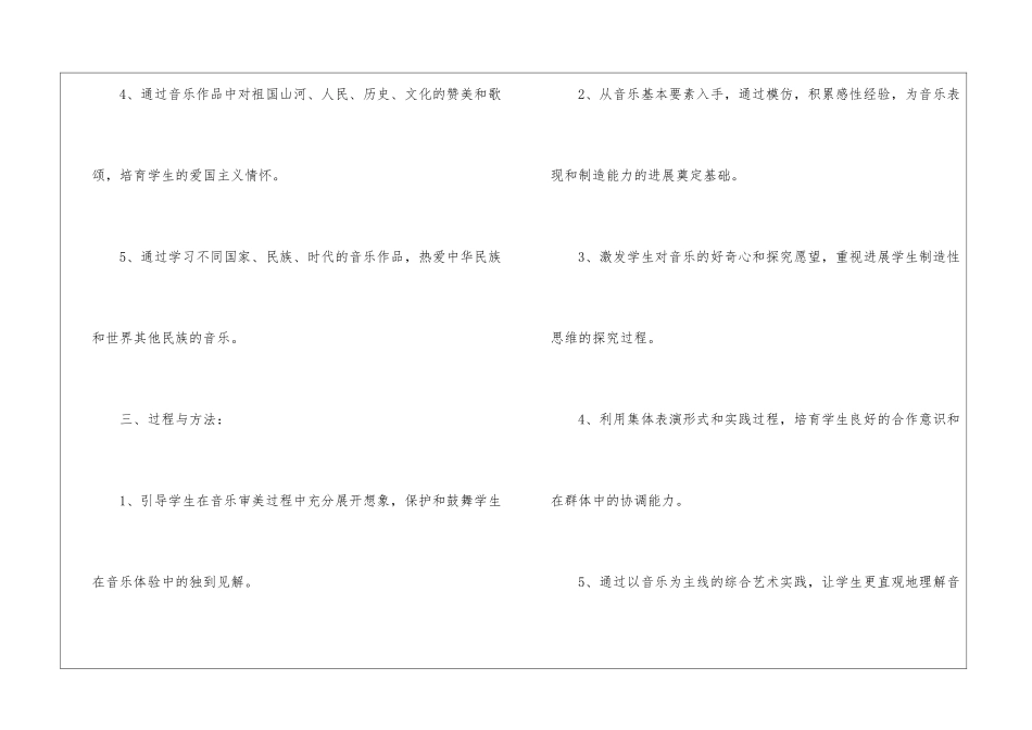 四年级上学期音乐教学计划6篇_第3页