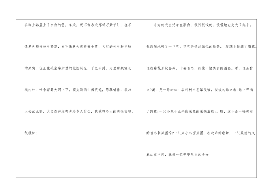 四年级关于雪的日记作文400字-小学四年级日记_第2页