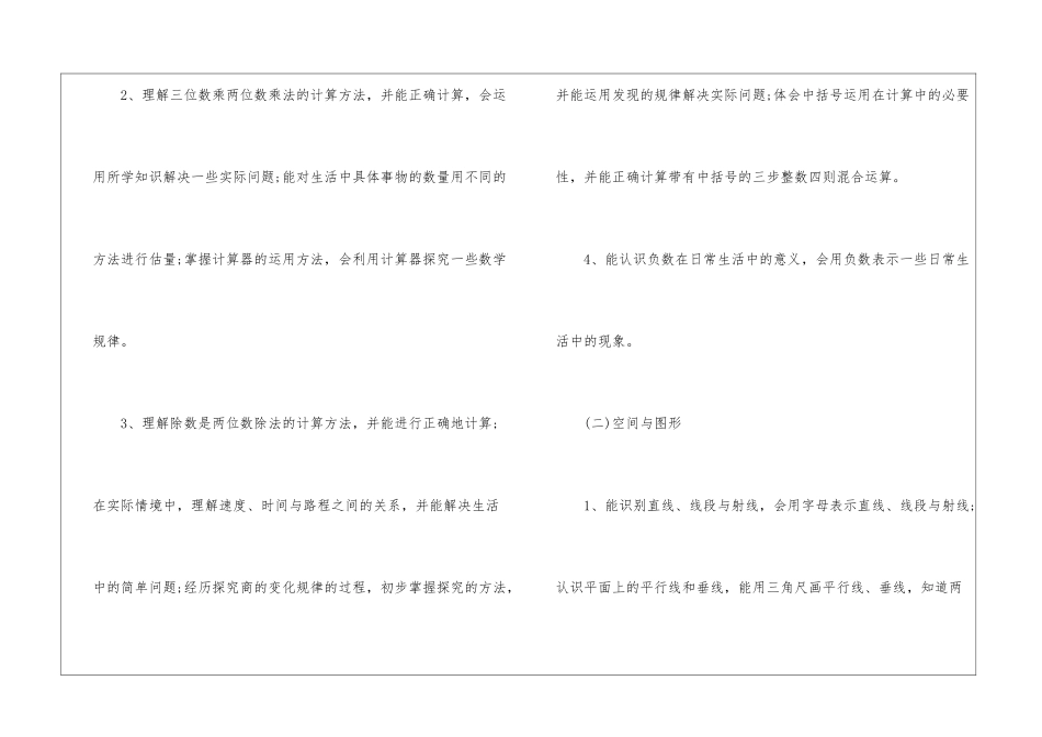 四年级数学教师工作计划模板_第3页