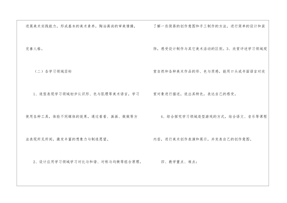 四年级美术教学工作计划集锦7篇_第3页