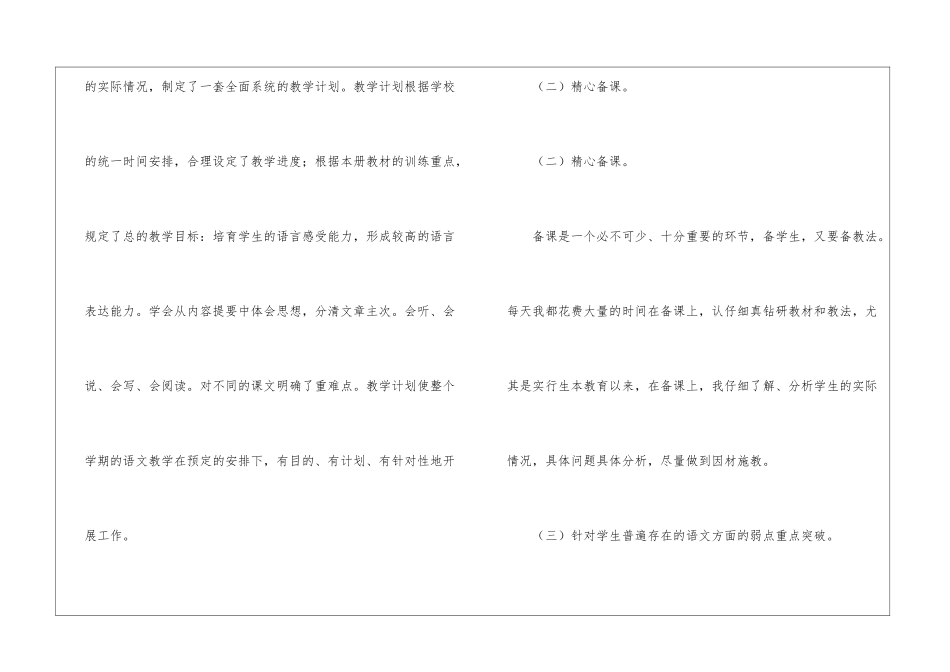 四年级语文教师工作总结_第2页