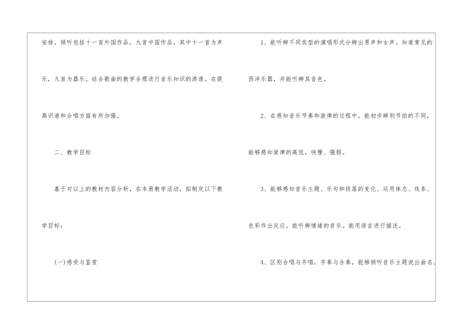 四年级音乐教学计划五篇_第2页