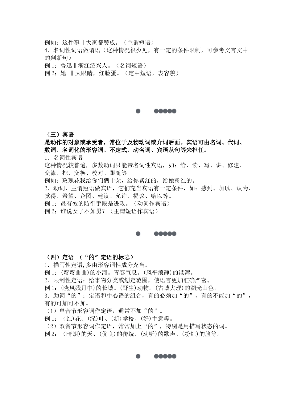 初中语文句子成分划分：知识+方法要点全总结_第2页