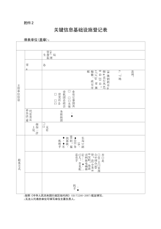 关键信息基础设施登记表