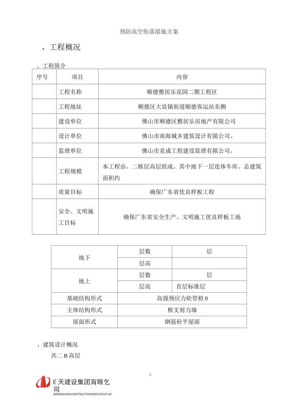 高空坠落方案_第2页