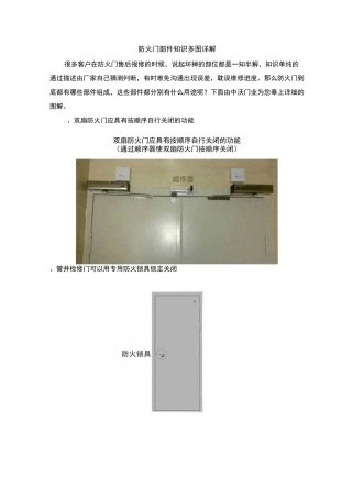 防火门部件知识多图详解