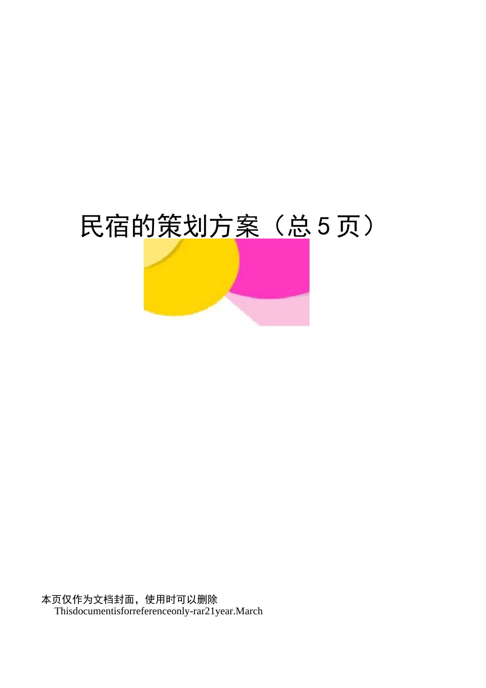民宿的策划方案_第1页