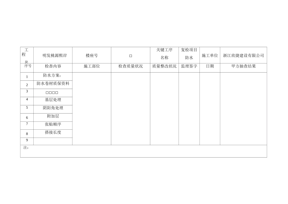 施工过程关键工序检查记录单_第2页