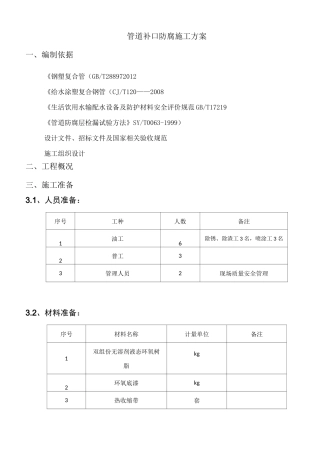 管道补口防腐方案讲解