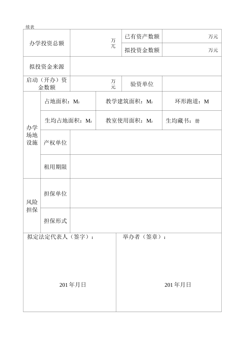 民办学校正式设立申办报告书_第3页