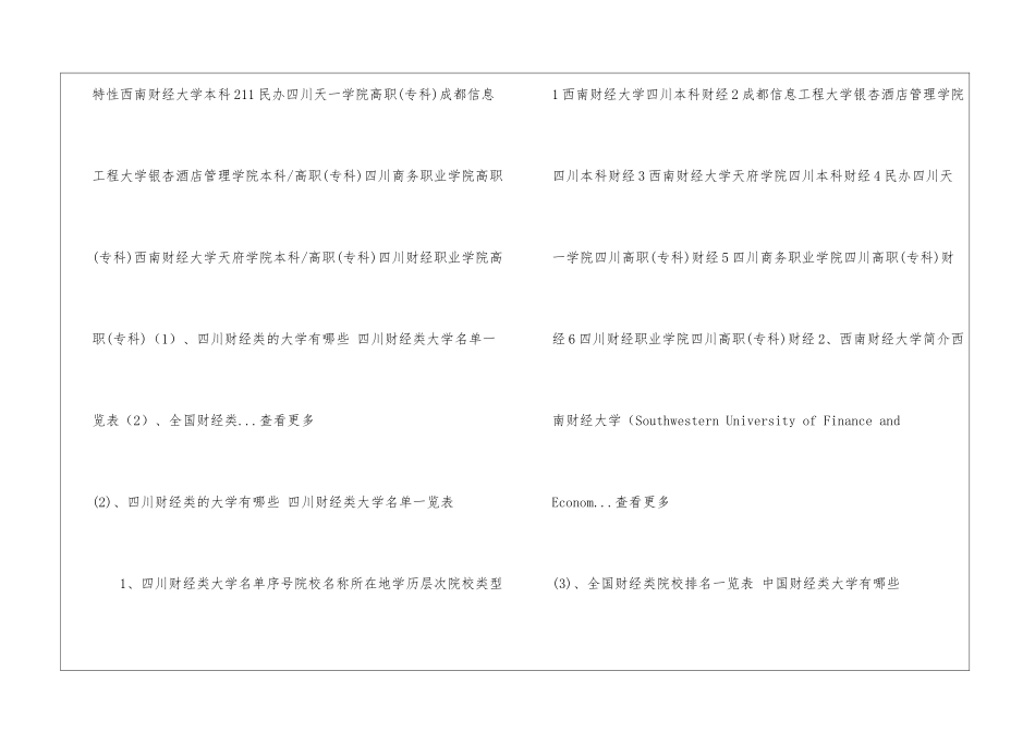 四川财经类大学有几所--四川比较好的财经类大学_第2页