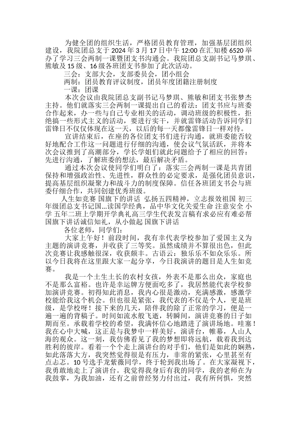团总支书记发言稿范文精选3篇_第3页