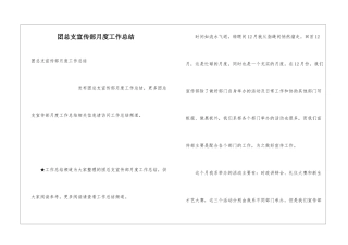 团总支宣传部月度工作总结