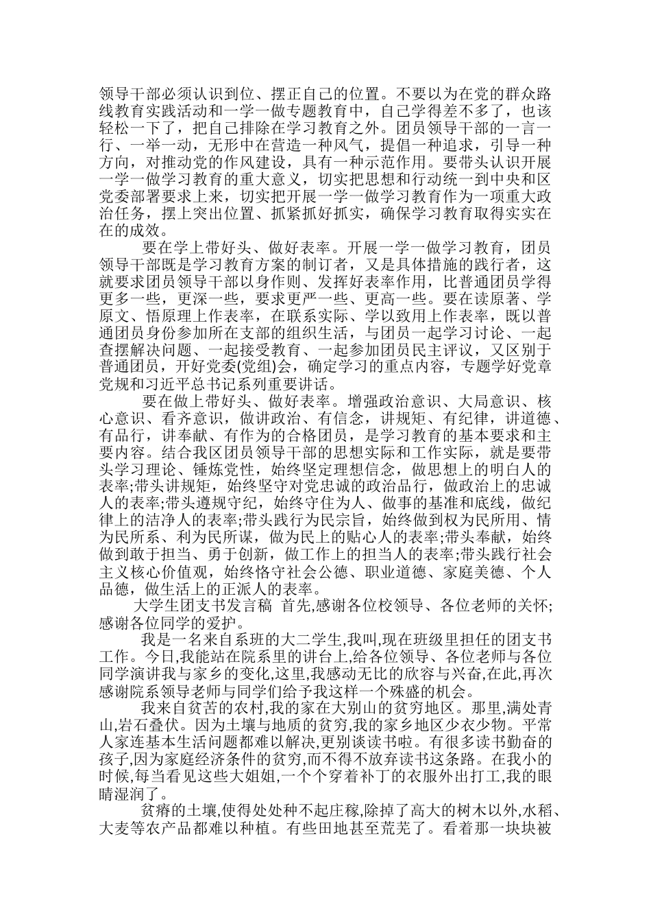 团支书发言稿范文精选3篇_第3页