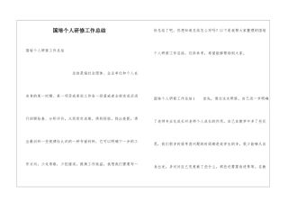 国培个人研修工作总结