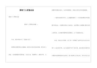国培个人研修总结