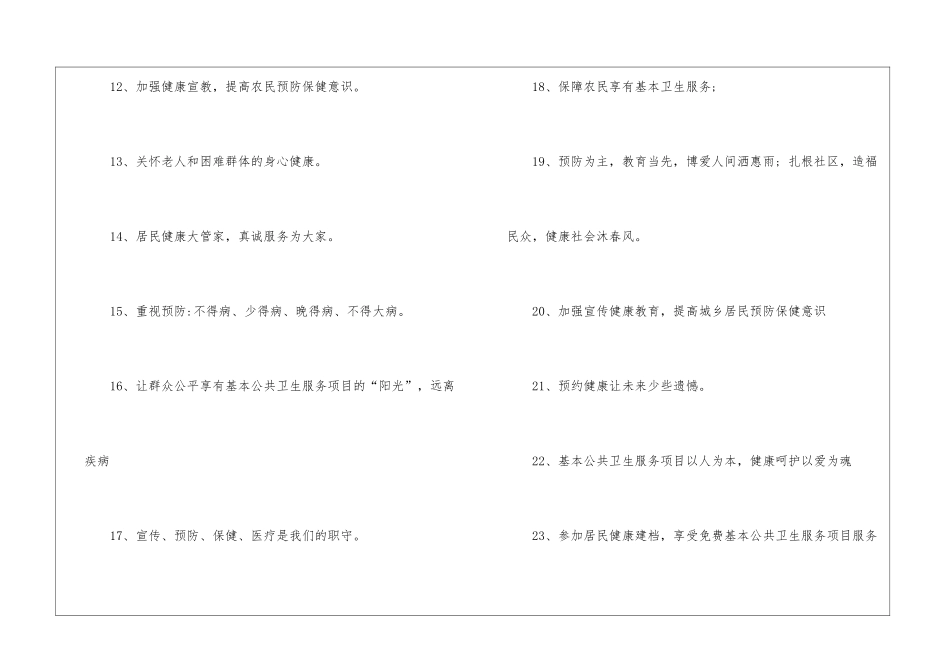 国家公共卫生服务的宣传口号-服务口号_第2页