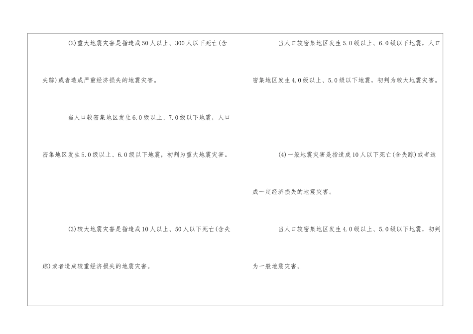 国家地震应急预案重新分级-超过10死为较大灾害_第2页
