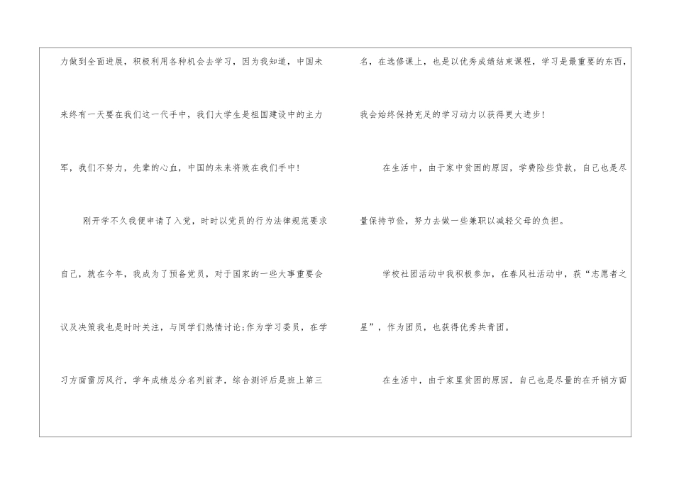 国家奖学金学年申请书五篇_第2页