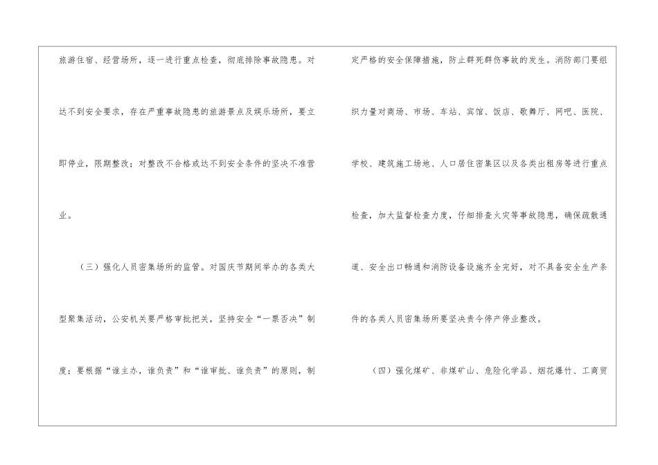 国庆节期间安全生产工作通知_第3页