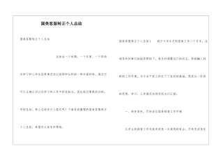 国美客服转正个人总结