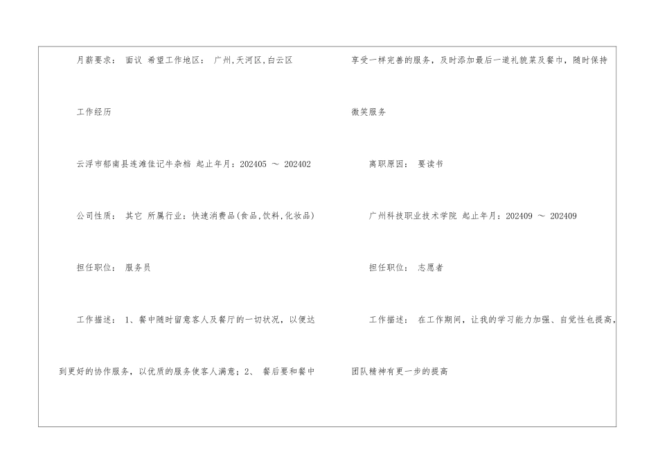 国际商务专业个人简历模板_第2页