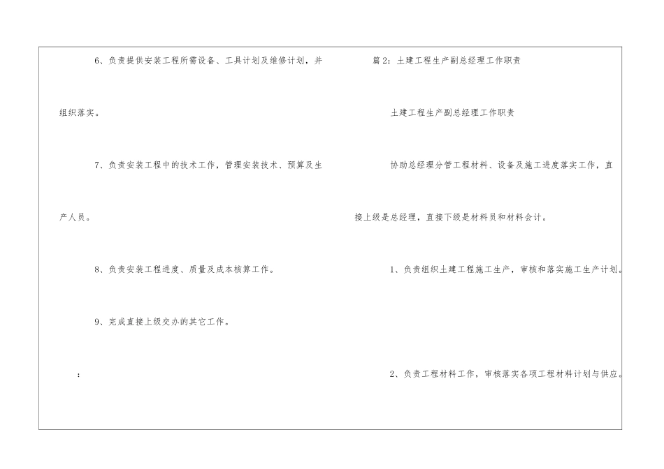 土建工程安装副总经理工作职责--_第2页
