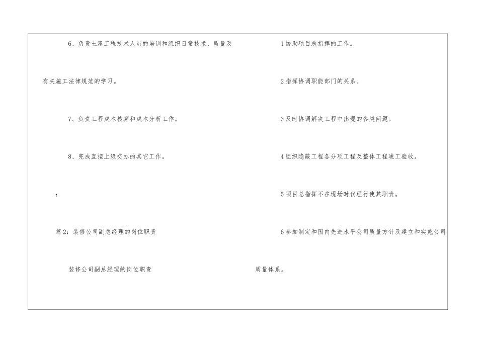 土建工程技术副总经理工作职责--_第2页