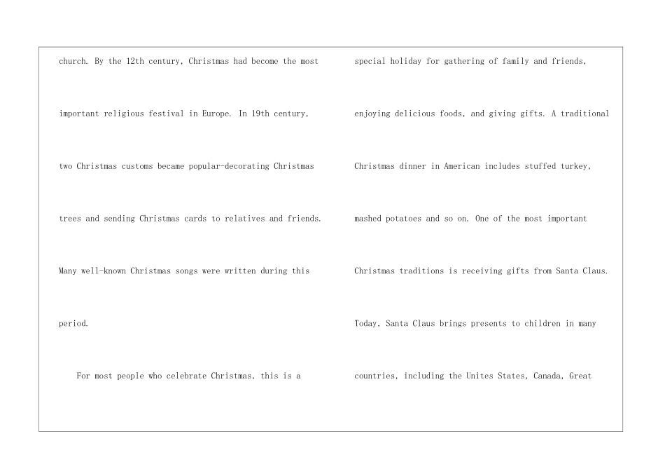 圣诞节快乐英文300字作文精选10篇_第3页