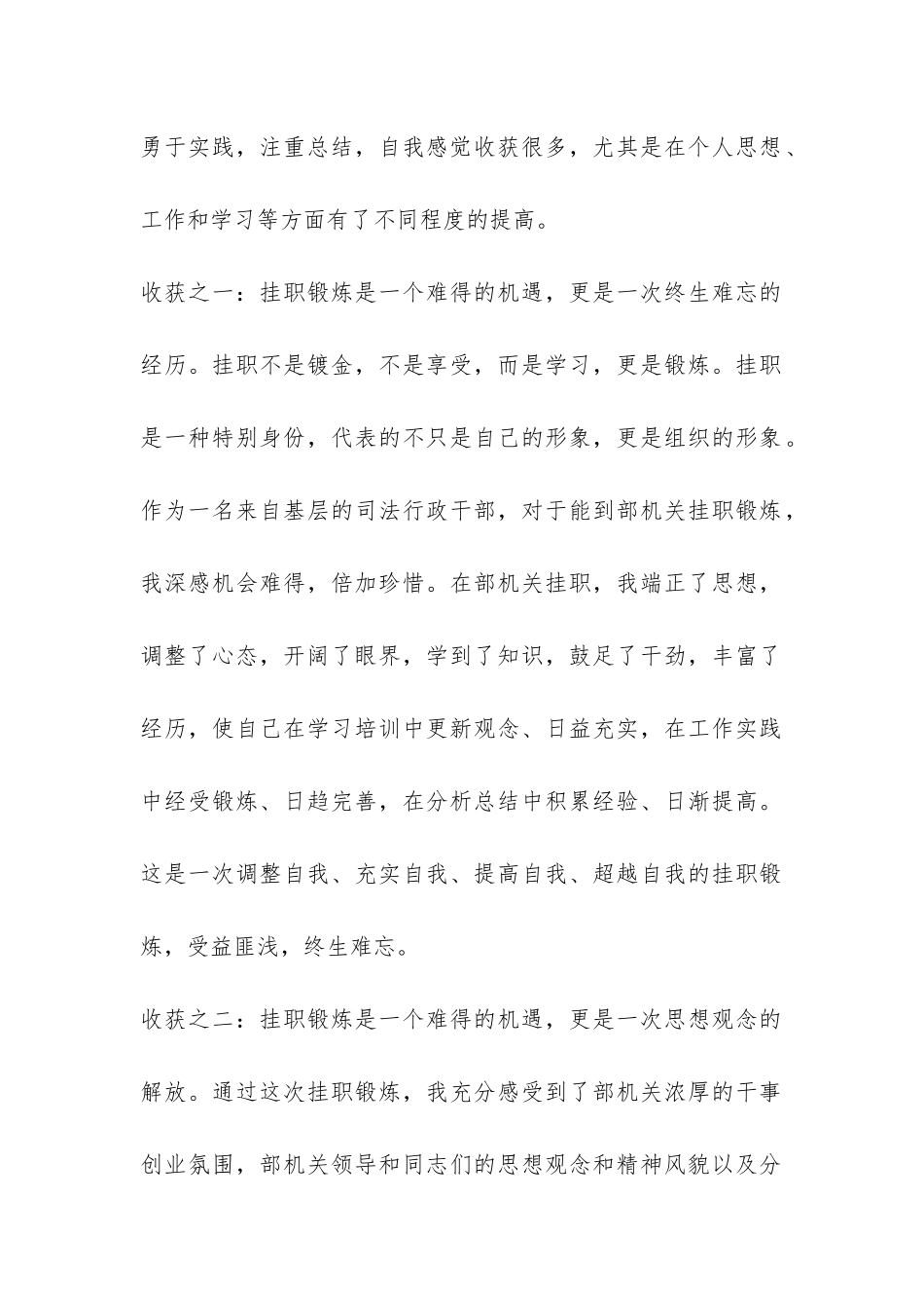 在司法部挂职锻炼工作总结座谈会上的发言-_第2页