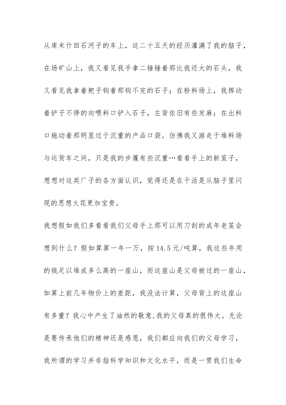 在矿山工厂的暑期社会实践报告-_第3页