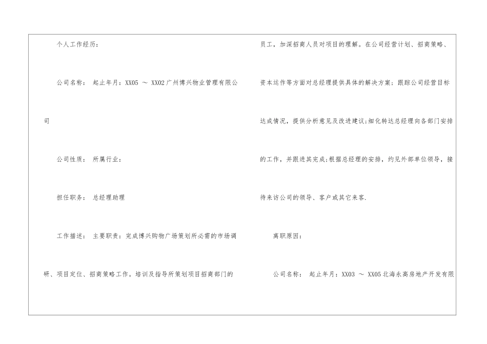地产营销总监简历模板_第2页