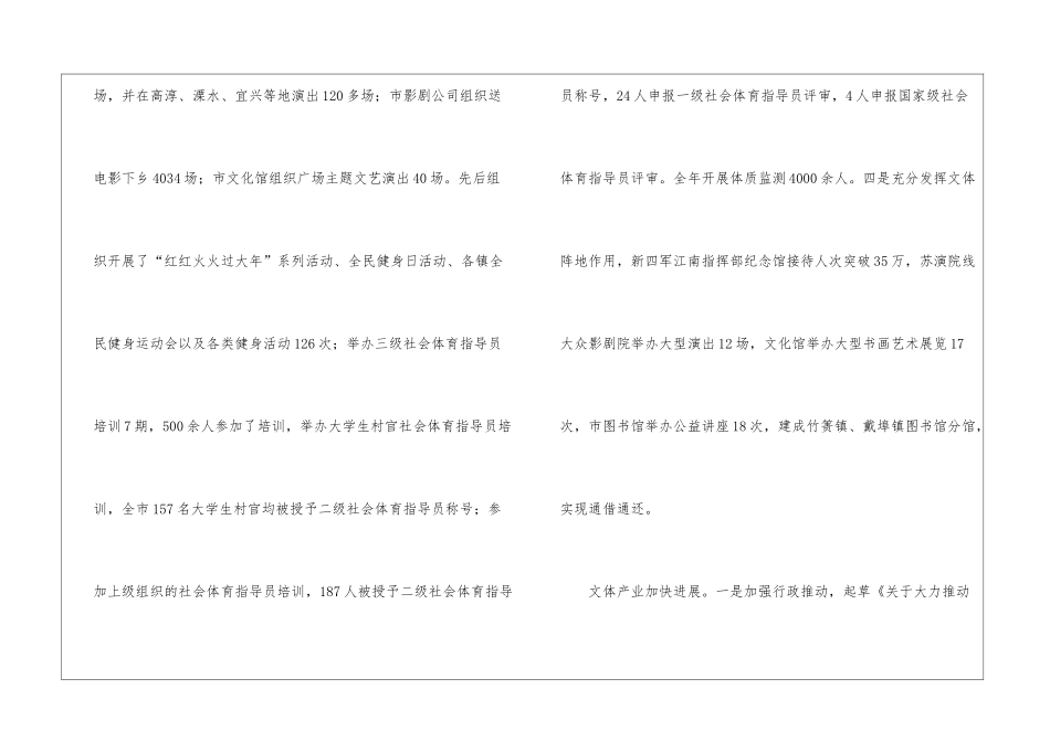 地级市文体工作总结_第3页