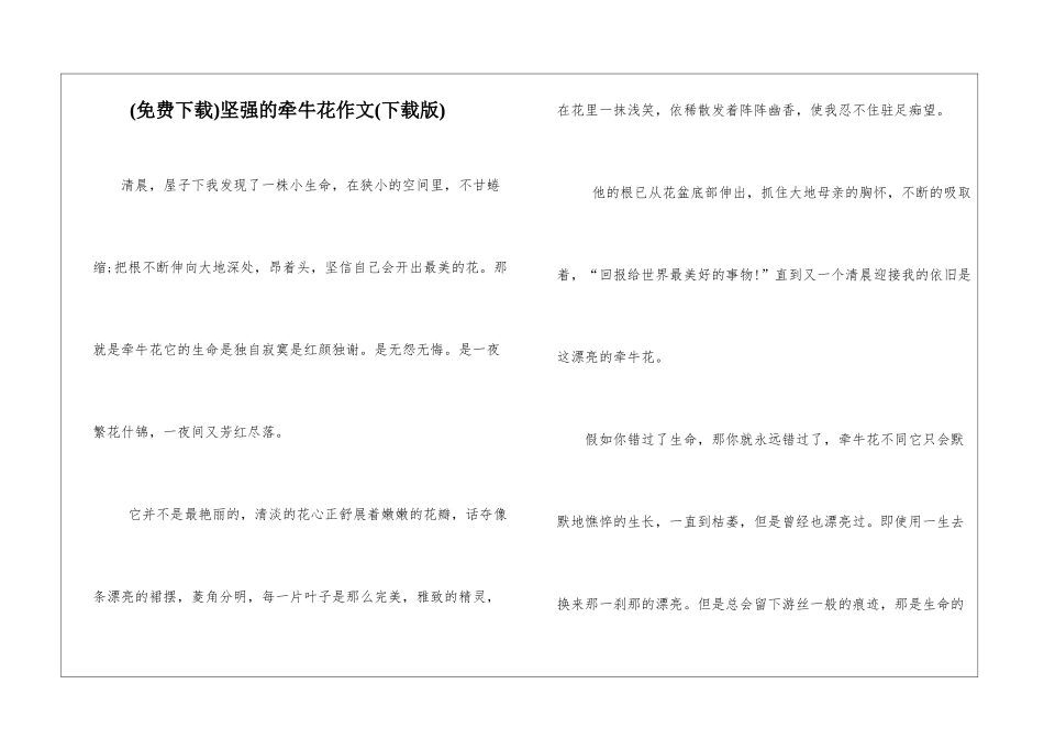 坚强的牵牛花作文_第1页