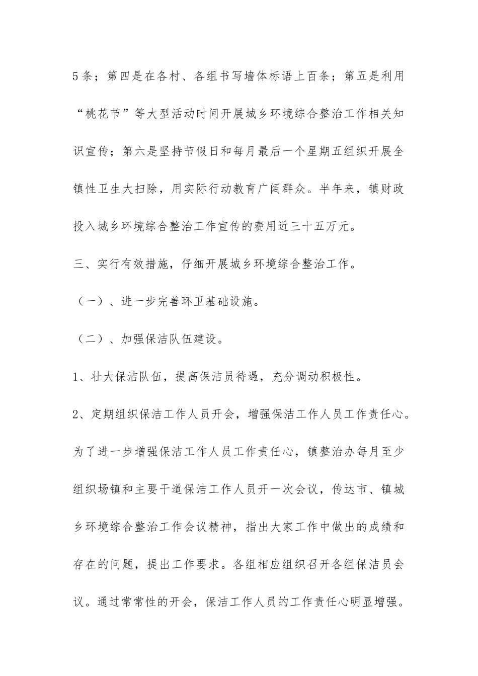 城乡环境综合治理2024上半年工作总结-_第3页