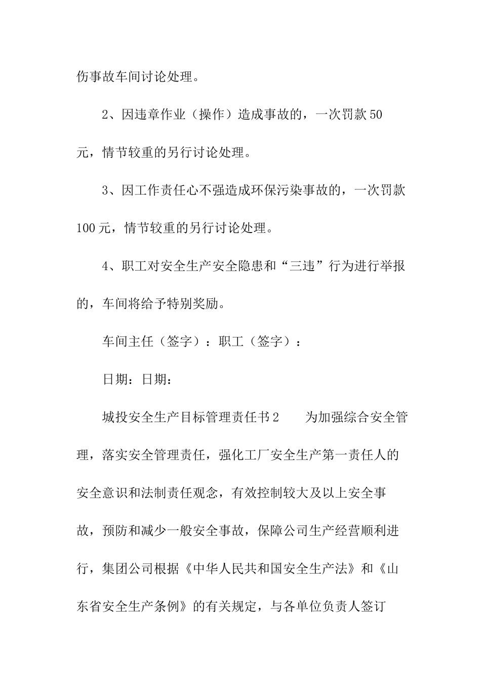 城投安全生产目标管理责任书_第3页