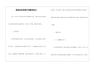 增强校园周围环境整顿意见
