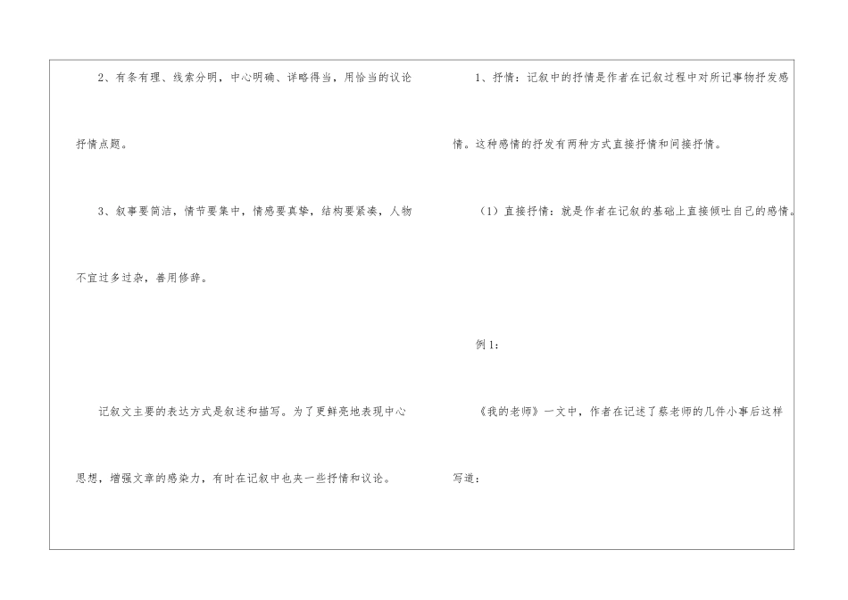 处理好记叙文中记叙、议论、抒情-_第3页